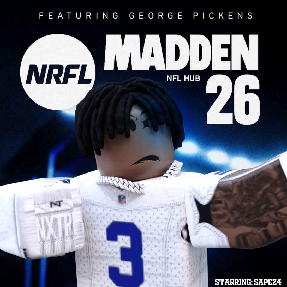 NRFL Madden 26 NFL Hub key art featuring George Pickens, starring Sapez4